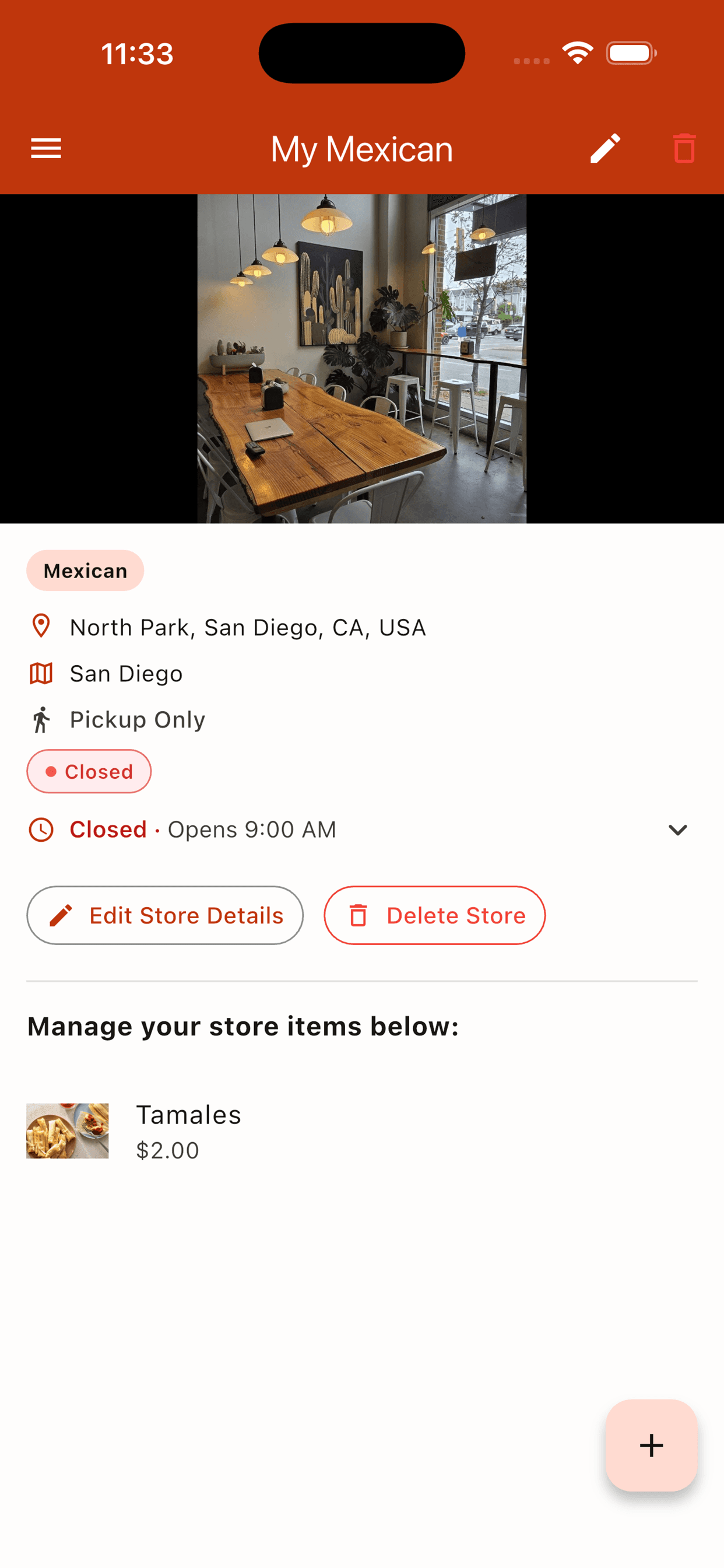 Indie Chef app screenshot showing local home cook meals available for order